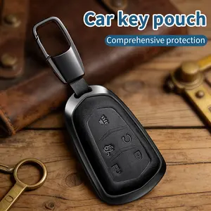 For Cadillac Key Fob Cover 5 Buttons Car Key Case fits Cadi ATS CT6 CTS ELR SRX XTS XT4 XT5 XT6 2025 2024 2023