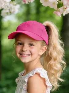 Minimalist Solid Color Kids Ponytail Baseball Cap For 8-12 Years Old Big Kids All-Season Outdoor Walking Sports Sun Protection Breathable Hat Adjustable Sun Cap
