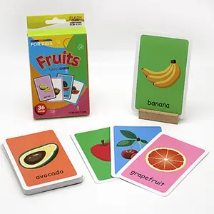 Baby Enlightenment Cognitive Flash Cards Full Set Learning Cards Fruits Animals Colors Shapes Body Parts Food Vegetables 3-6 Years Early Education Toy