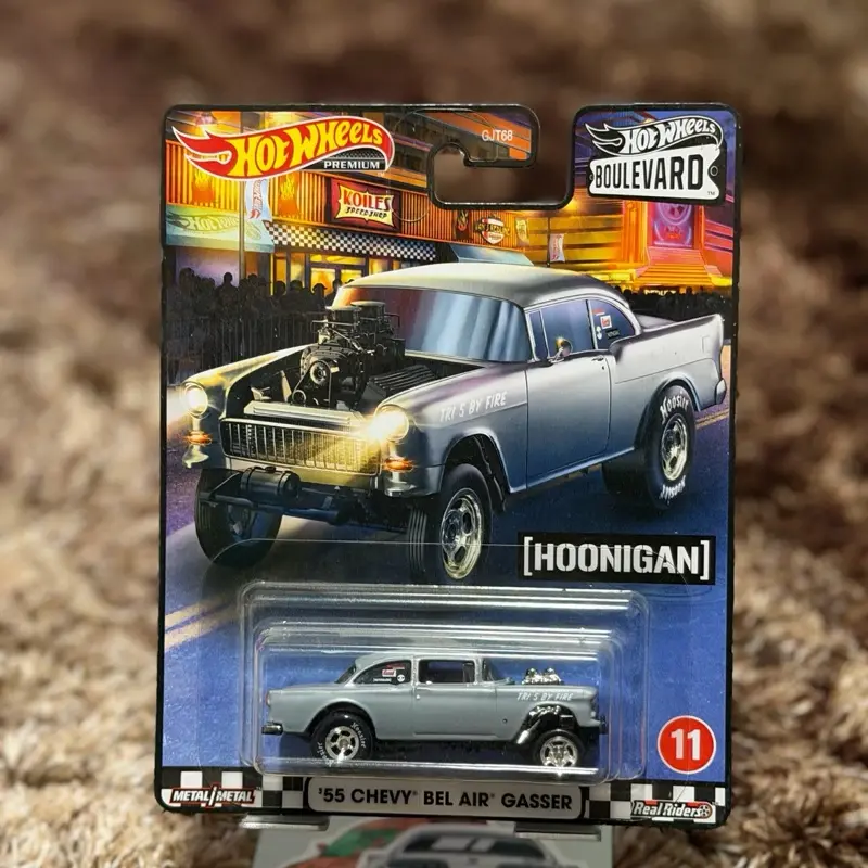 Hot Wheels Boulevard 2020 '55 Chevy Bel Air Gasser - Classic Vintage Auto with Iconic Gasser Look, Collectible Diecast Model Car