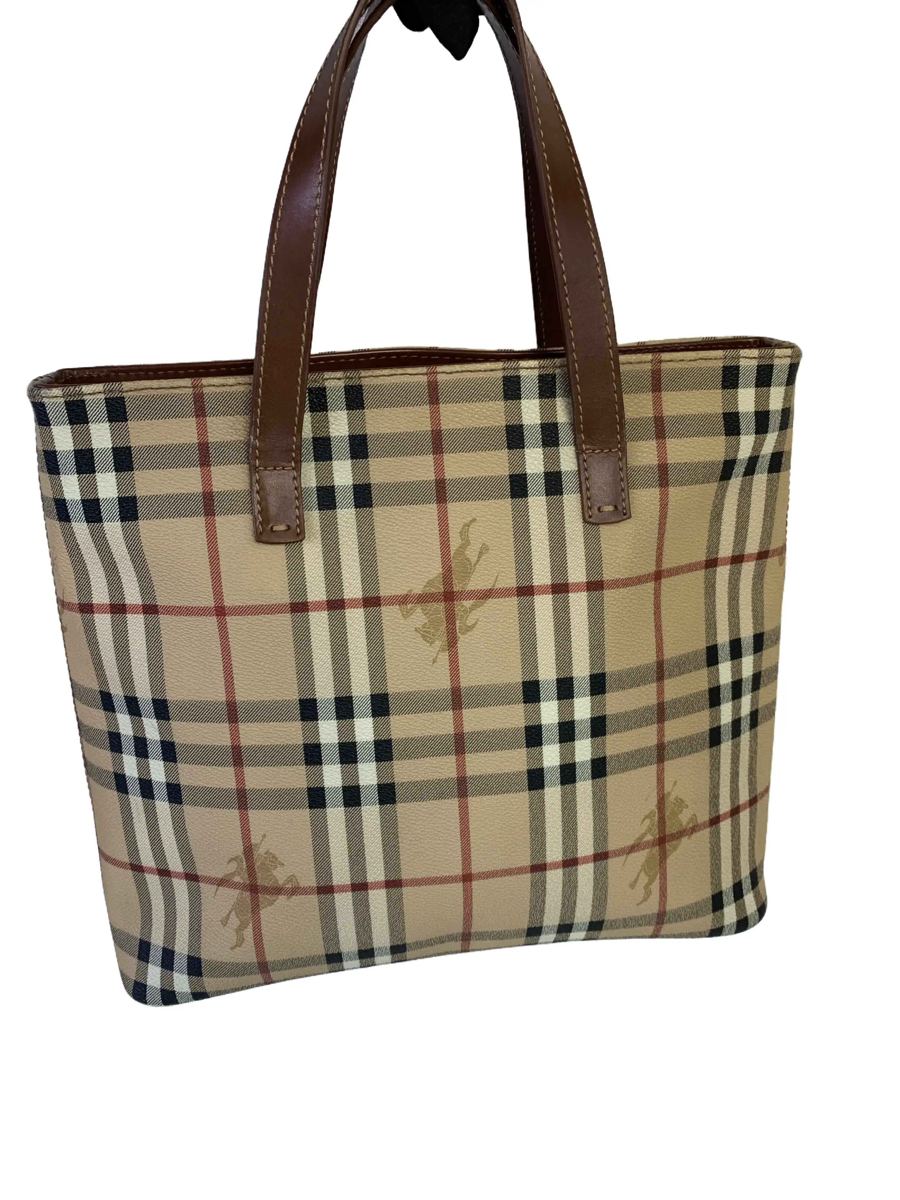 Pre-owned BURBERRY Vintage Check Horseferry Mini Tote Handbag/WJ07125203/5203
