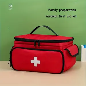 [No supplies included] Family First Aid Kit, Emergency Kit, Travel Medical Bag, Storage Box, Portable Medicine Organizer, Outdoor Drug Container, Small Storage Pouch