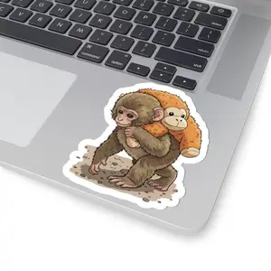 Punch the Monkey Sticker, Viral Baby Monkey Decal