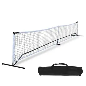 Answer E Portable Pickleball Net Set with Metal Frame Stand Carrying Bag Regulation Size