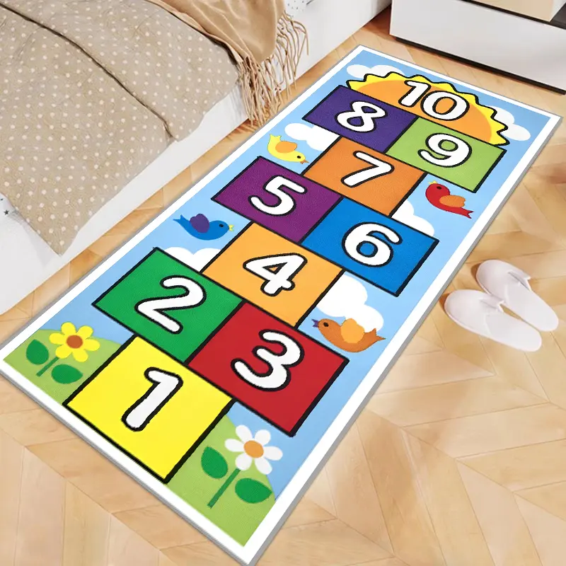 Bedroom bedside rug game carpet learn digital printing decoration carpet non-slip washable area rug
