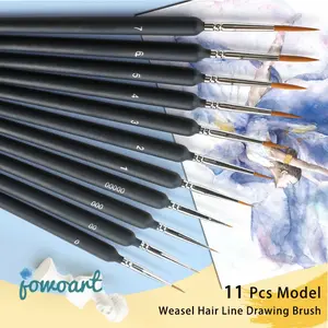 Wolf Hair Outline Brush Set for Digital Oil Painting, Artistic Face Pen, Watercolor Gouache Ink, Professional Calligraphy Brushes, Art Supplies