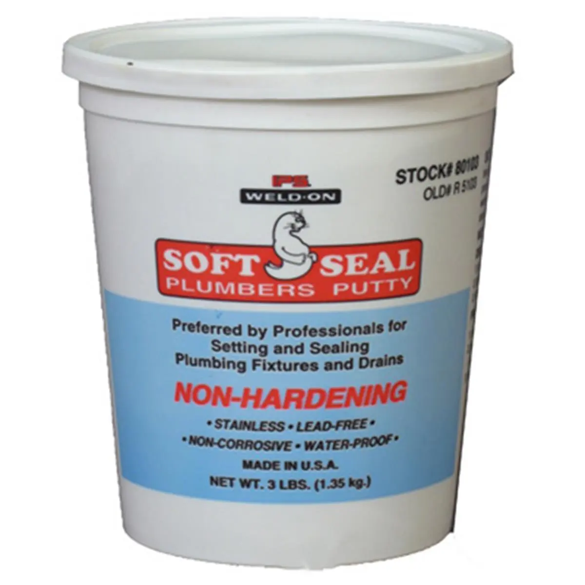 212 MAIN Lead-Free Soft Seal Putty - 14 oz, IPS 153918, Paste, Plumbing Adhesive, Non-Corrosive, 100% Waterproof, Non-Hardening, Complies with TT-P-1536A, for Home Improvement Drain Sealing