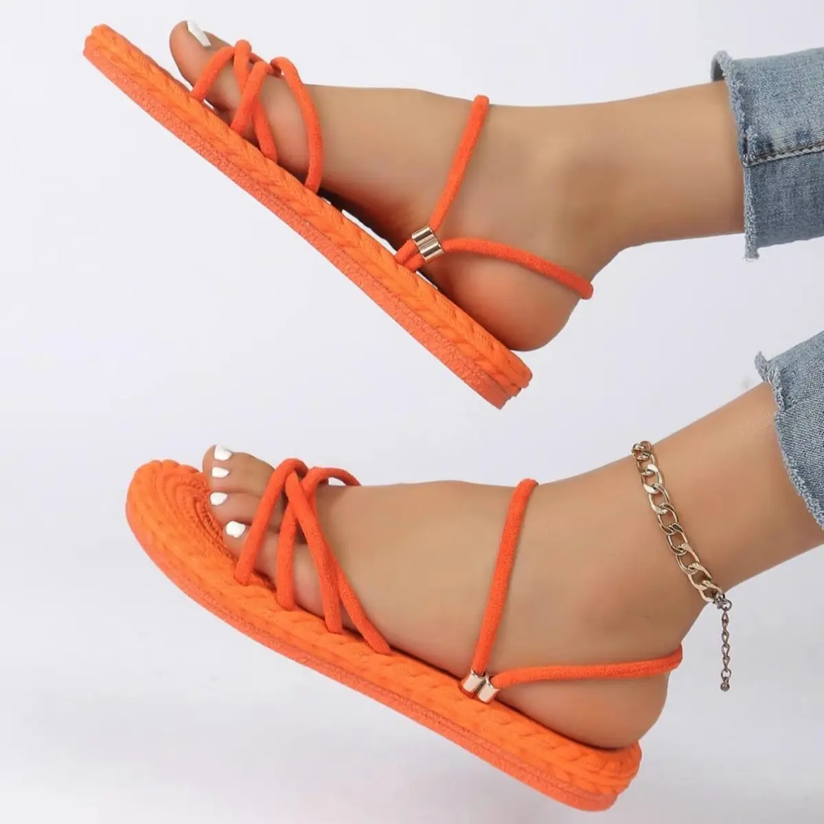Women’s cris cross open toe sandals Summer Footwear Girl Shoe Stylish Comfort
