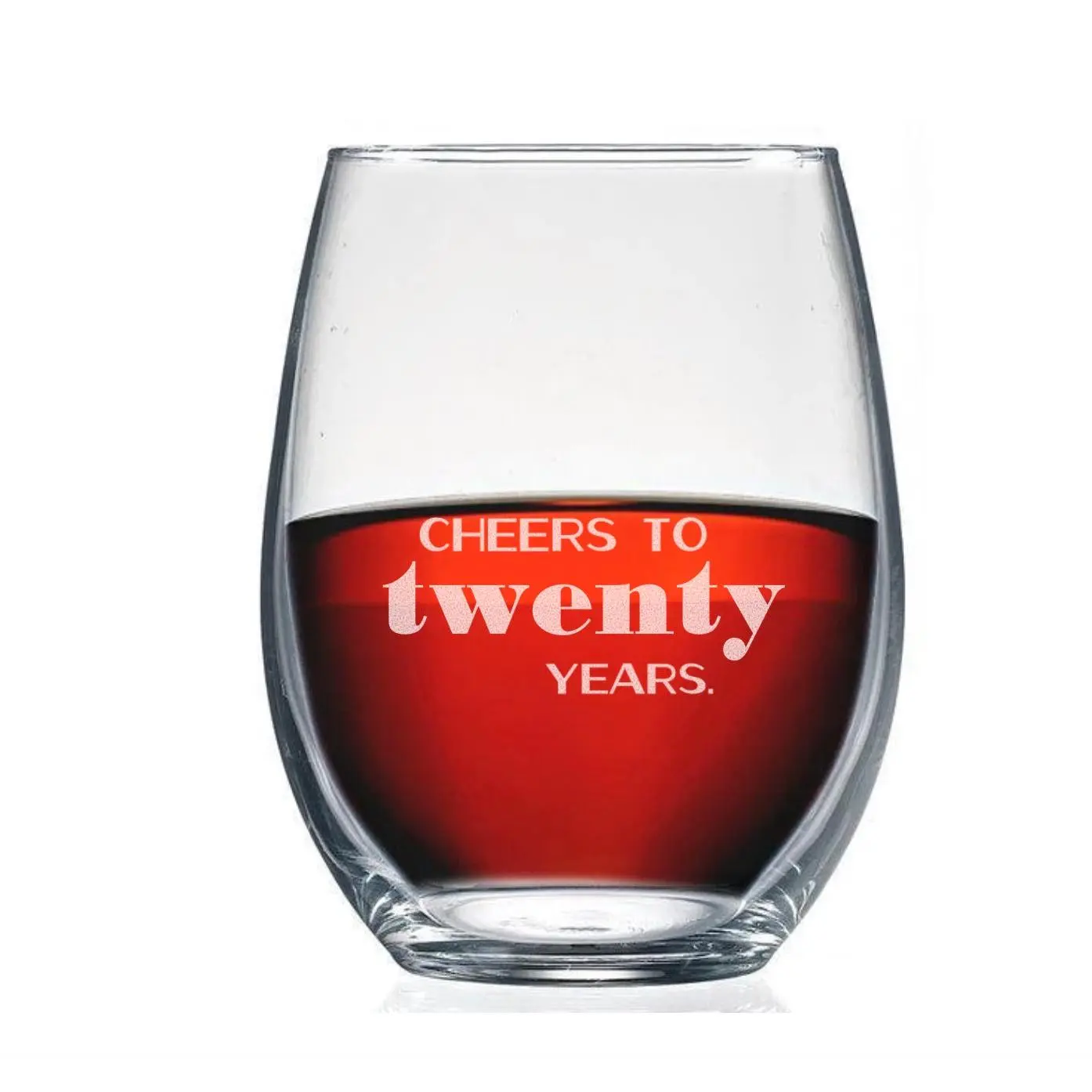 Personalized Birthday Stemless Wine Glass