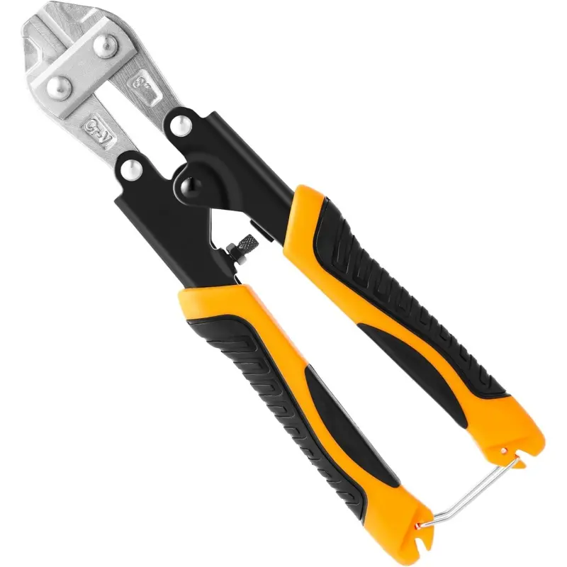 Mini Bolt Cutter 8" Heavy Duty Wire Cutter | Small Cable Cutters Spring Loaded for Fencing, Chicken Wire, Floral Stem