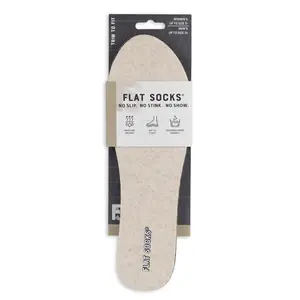 Sand FLAT SOCKS | Soft Micro-Wool, No-Slip, Odor-Free | Sockless Shoe Liner for Ultimate Comfort Fabric Polyester Traditional