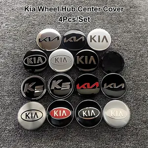 4Pcs 58mm Car Emblem Wheel Center Hub Caps Accessories For KIA Soul Cadenza K5 K9 Proceed Niro Sportage EV3 Carnival Forte EV6 K8 Stinger Sorento Picanto Telluride Seltos Vehicle Exterior Decoration