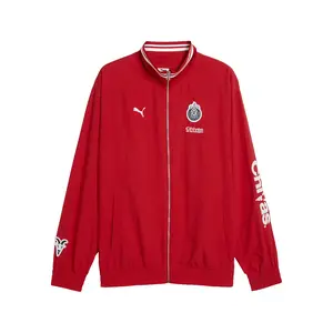 PUMA Mens Chivas Varsity Jacket Athletic Outerwear Casual - Red
