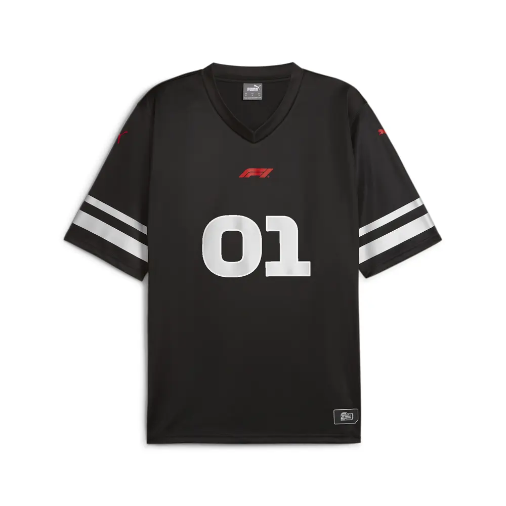 PUMA Mens X F1 Las Vegas Grand Prix V-Neck Replica Jersey Casual - Black PUMA Mens X F1 Las Vegas Grand Prix V-Neck Replica Jersey Casual - Black