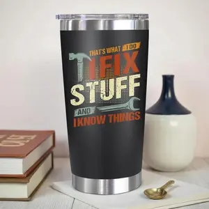 Funny 'I Fix Stuff' 20oz Tumbler, Stainless Steel Mug, Handyman Gift