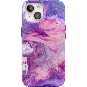 Casely iPhone 15 Case | Tie Dying Over You | Purple Marble | Compatible with MagSafe | Classic Ultra Thin Design