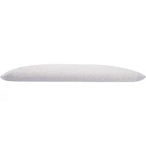 Slim Sleeper -Thin Latex Pillow for Sleeping,Dunlop Low Thin for Stomach, Back, or Side Sleepers, Firm, 23x15.7x2.7 inch,Cube White