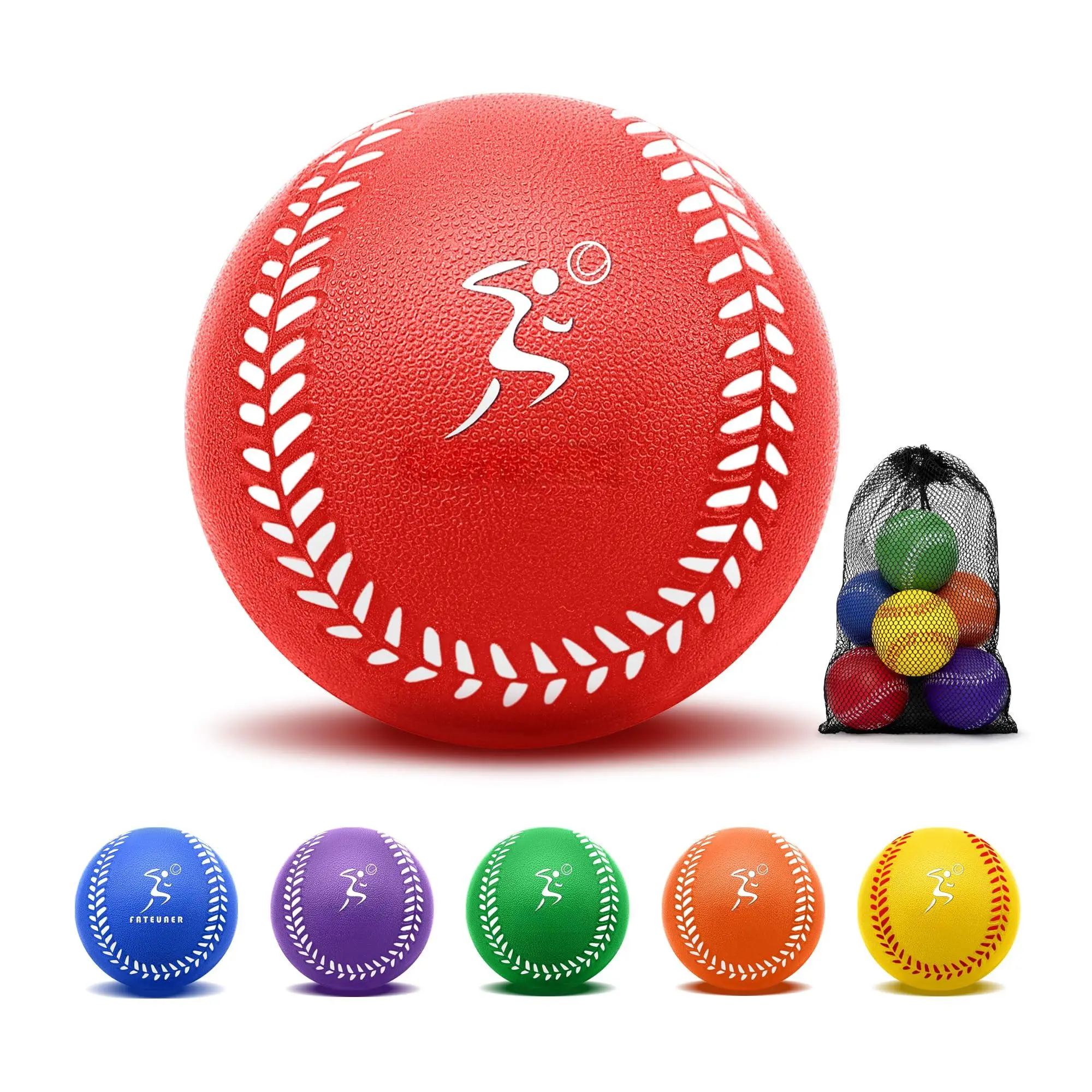 Foam Baseballs  Soft 6 Pack And 12 For Beginners Ball Safe Throwing Indoor Or Outdoor Play With Carrying Bag Batting Practice Baseball Gifts