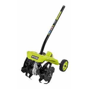 RYOBI Expand It Universal Tiller Attachment, Cultivator for String Trimmer, 8 inch, 4 Steel Tines