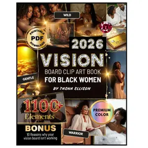 Vision Board & Manifestation Journal Kit for Women 2026: 1,100+ Inspiring Cutouts, Affirmations & Modern Clip Art for Your Dream Life