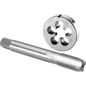 M13 x 1.0 Machine Thread Tap and Round Die Set, Right Hand Tap and Die Threading Tool for Machining