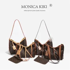 Women's Elegant Light Luxury Vintage Floral Color-Block Adjustable Shoulder Bag, 2025 New Trend Handbag Sling Bag, Summer Single Underarm Carry Accessory