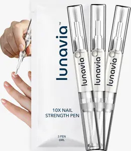 Lunavia Nail Strengthening Pen - Nail Strengthening & Conditioning Oil Serum with Myristoyl Pentapeptide-17, Jojoba & Squalane - Cuticle Oil Pen for Stronger & Healthier Nails