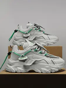 Men's New Style Lightweight Comfortable Sports Running Shoes, Casual Breathable Design Soft Sole Walking Shoes, Male All-match Round Toe Shoes for Daily Wear