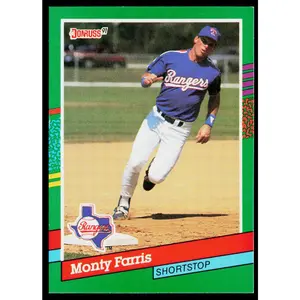 Monty Fariss 1991 Donruss #455b Texas Rangers