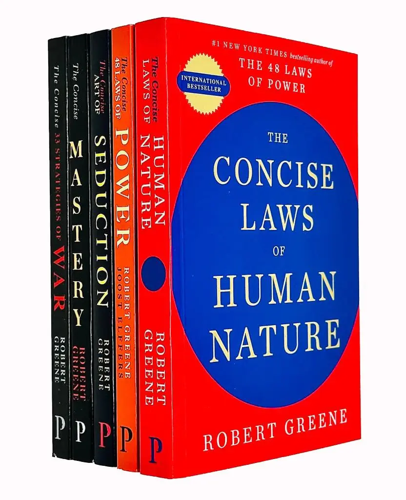 Modern Machiavellian 5-Book Abridged English Softcover Collection Set - Strategy, Psychology Career & Self-Help Books for Adults (The Concise Laws of Human Nature, 48 Laws of Power, Art of Seduction, The Concise Mastery, 33 Strategies of War) for Readers