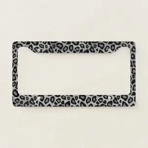 Leopard Print License Plate Frame, Colorful Animal Print Car Tag Frame, Aluminum 12x6 US License Plate Holder, Aesthetic Wild Style Car Accessory