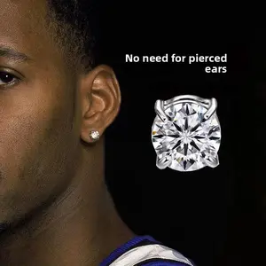 Zirconium stud earrings without piercings, magnetic stud earrings for both men and women, suitable for festivals and occasions.