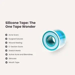 Medvance Silicone Tape 2" Versatile Scar Reduction & Acne Protection - Hypoallergenic, Flexible Reusable for Skincare Care - Moisturizer Acne Skincare Daily