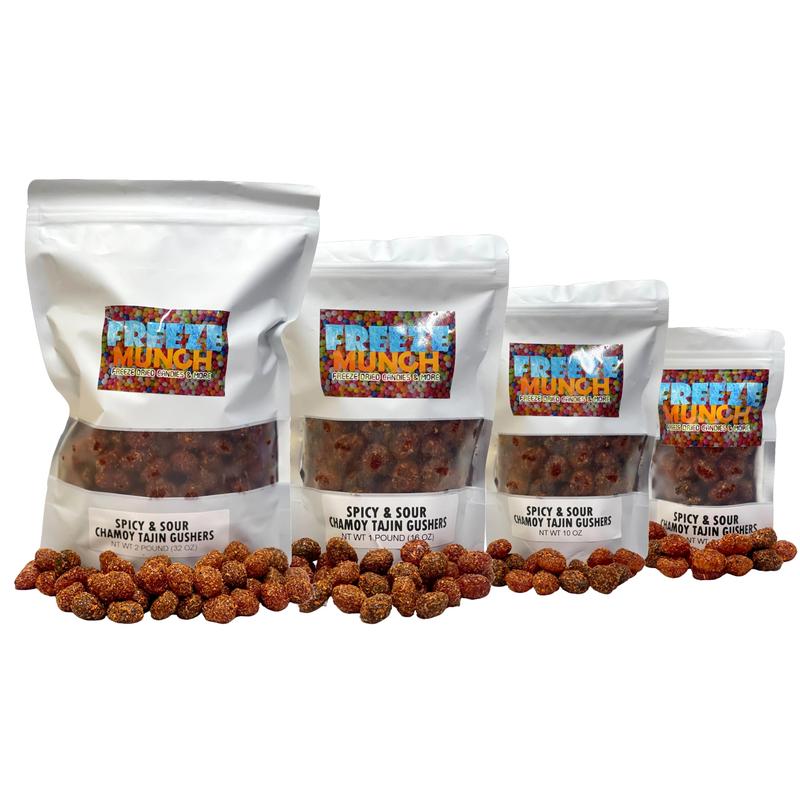 Spicy & Sour Chamoy Tajin Viral Gushers Enchilados Gummy Tangy Chamoy Flavor Chili Candy Bonbon Snack Dulce