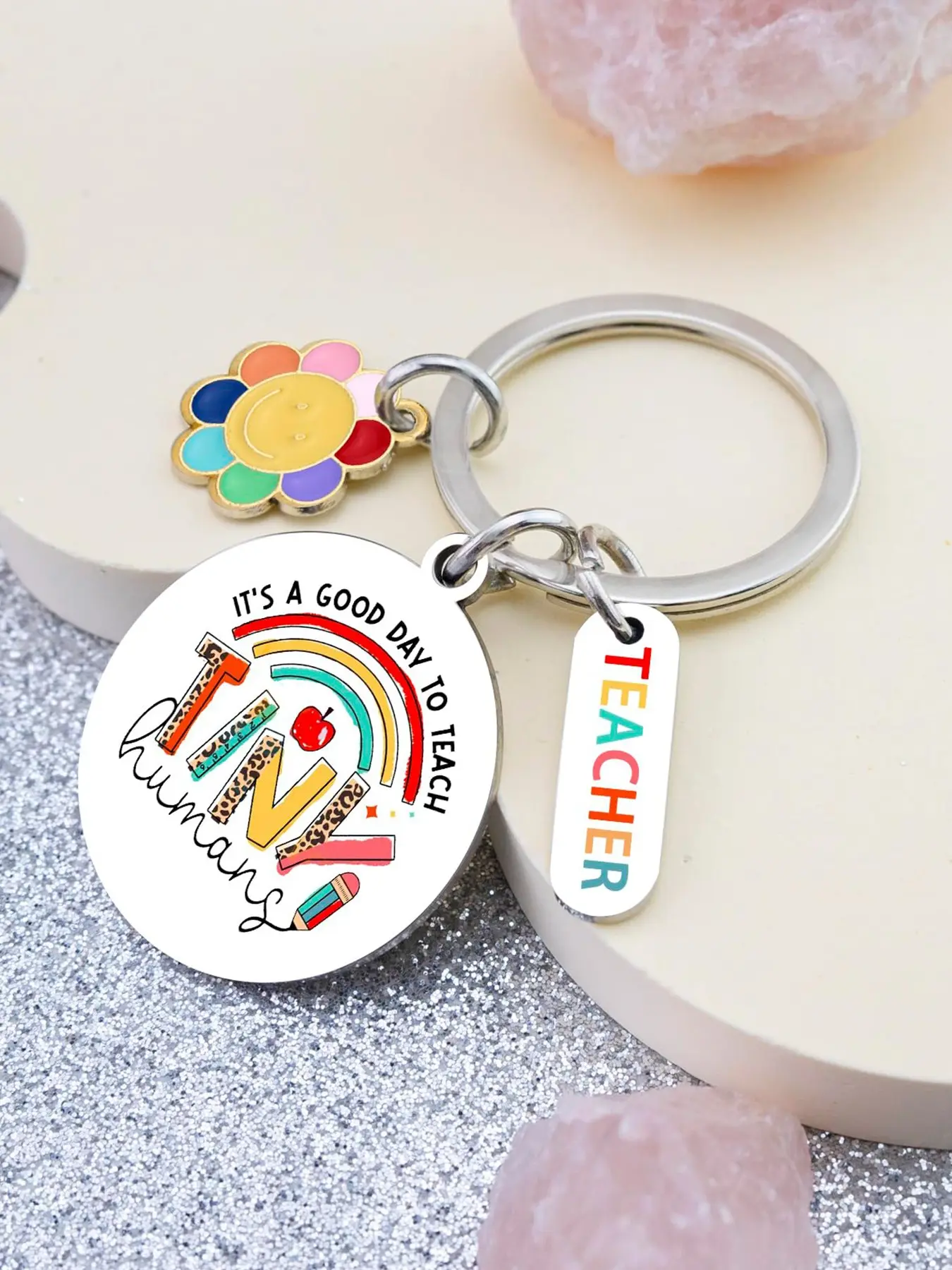 Teacher Appreciation Gift, Fun Teacher Keychain, Customizable, Perfect for Birthdays, Teachers' Day, Valentine's Day, Best Gift for Teachers
