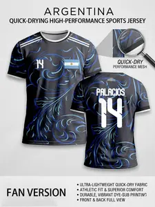 Argentina National Team Jersey 2026, Moisture-Wicking Soccer Shirt, Advanced Technical Knit Support Gear, Lightweight Breathable Training Top