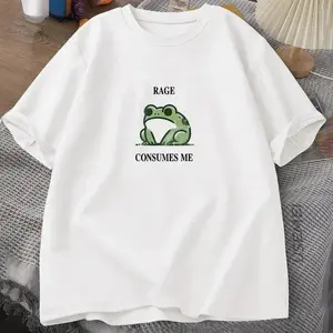 Rage Consumes Me Frog Vintage T Shirt Men Women Tee Nature Lover Silly Frog Retro T-Shirt Mens Clothing Cotton Short Sle Tee You Can Count OnTechV