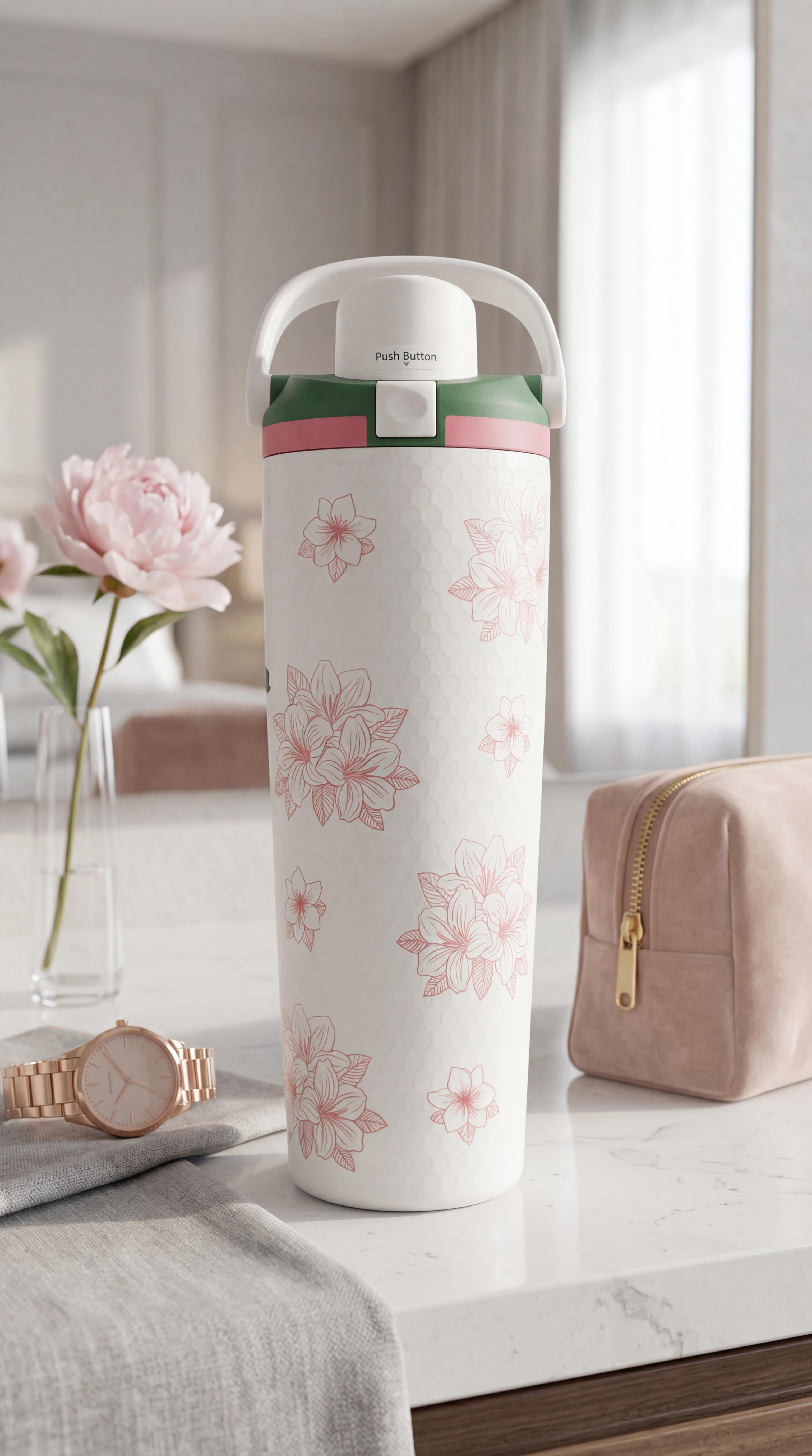 Owala FreeSip Azalea 13 30oz Floral Water Bottle | Limited Edition Insulated Stainless Steel Tumbler Leak Proof Reusable Travel Cup Gift for Women Owala FreeSip Azalea 13 30oz Floral Water Bottle | Limited Edition Insulated Stainless Steel Tumbler Leak Proof Reusable Travel Cup Gift for Women