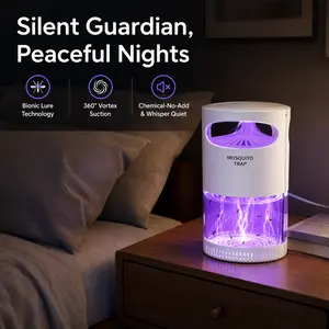 New USB Mosquito Killer Lamp,Bionic Purple Light with Human Temperature Induction Technology, Chemical-Free, Whisper-quiet USB Mosquito Light for Camping,Fishing,In-room,Outdoor