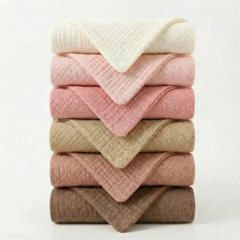 6-Pack Solid Color Small Handkerchiefs, Four-Layer Cotton Napkins, Drool Cloths, Hand Towels, Face Cloths, Clean Face Towels, Baby Wipes, Washable Reusable Towels, Towels Set, Multipurpose Towels