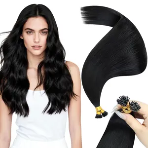 Full Shine Straight Blonde I-Tip U-Tip K-Tip Pre-Bonded Human Hair Extensions 16-22 Inch Italian Keratin Heat-Resistant Natural Look #SummerVibes