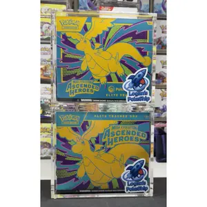 Poke Elite Trainer Box (ETB) Magnetic Display Case, Trading Card Storage Protector for Collectibles