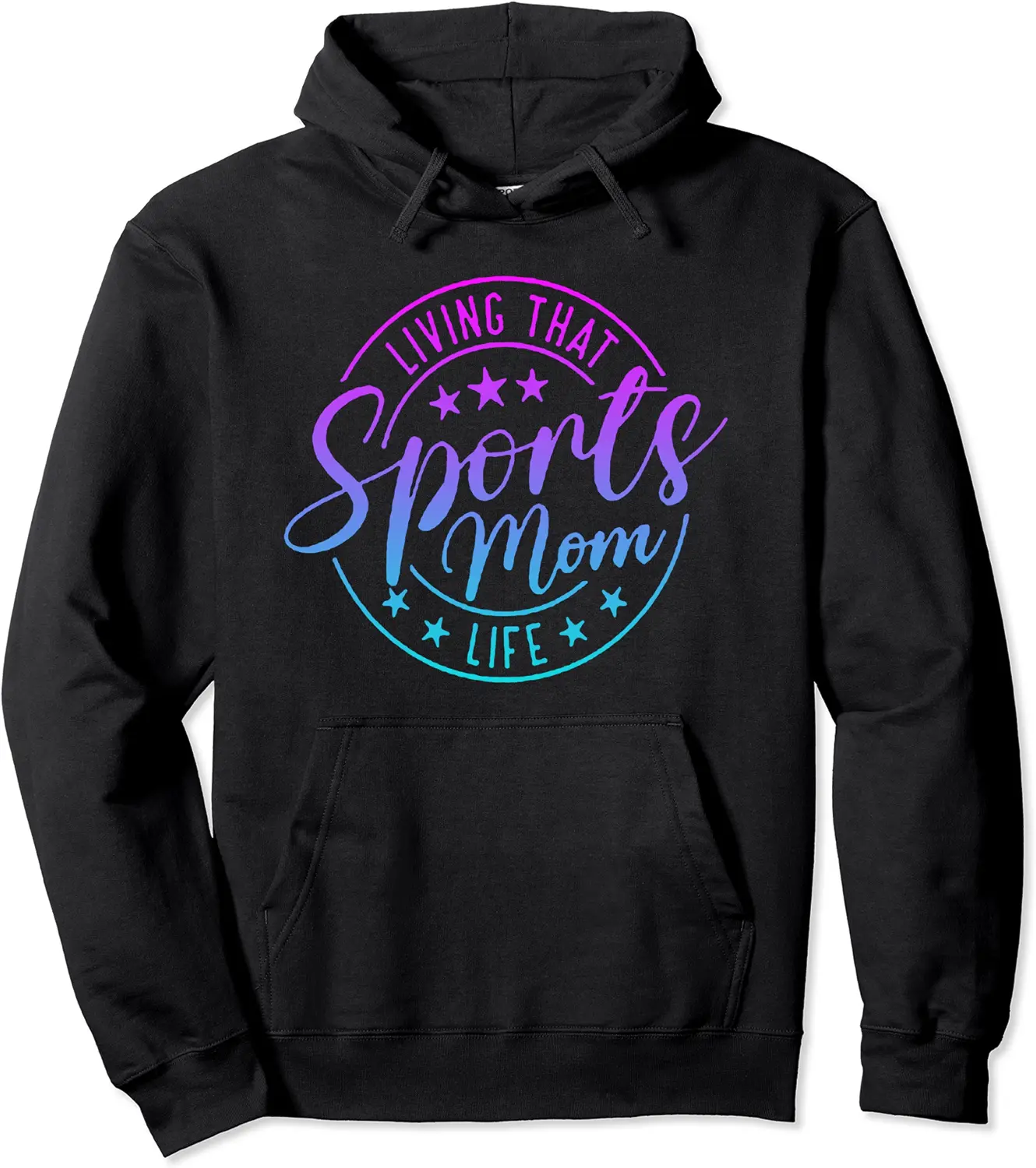 Living That Sports Mom Life Mothers Day Sports Mama Pullover Hoodie - 46B0CTX8FXHV