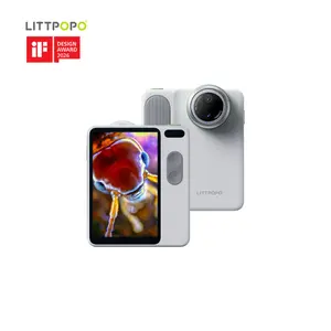 Littpopo MicroCam X1 4K  Digital Camera|Dual-Mode Captures Natural Landscapes and 400X Microscope. Light & Protable, 12MP BSI CMOS Sensor, 4K Video, Autofocus,3.5-inch LCD Screen,Memory Card,Ideal for Outdoor Exploration, STEM and Travel.