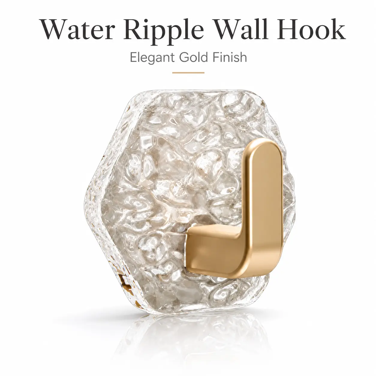 Self-Adhesive Hooks  - Hexagonal Ripple Design Heavy-Duty Sticky Hooks, Waterproof, Rustproof, Easy Installation for Bathroom Organizer, Kitchen Supplies, Home Organization Storage Needs
