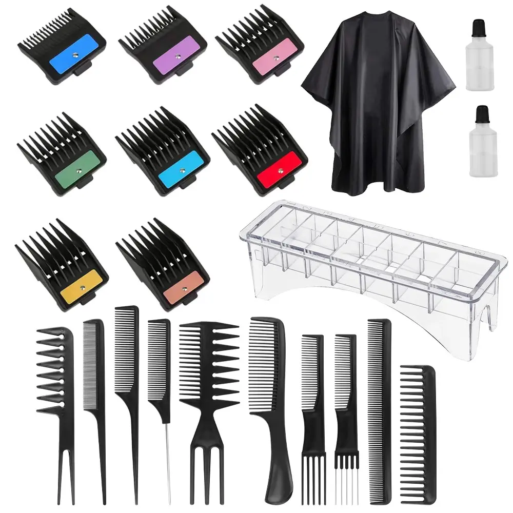 Accessories set, Haircut Kits, Hair Cutting Accessories, Hair Tool, magnetic limit comb and storage box, 8-in-1 limit comb, universal gradient barber positioning comb, available for home and salon