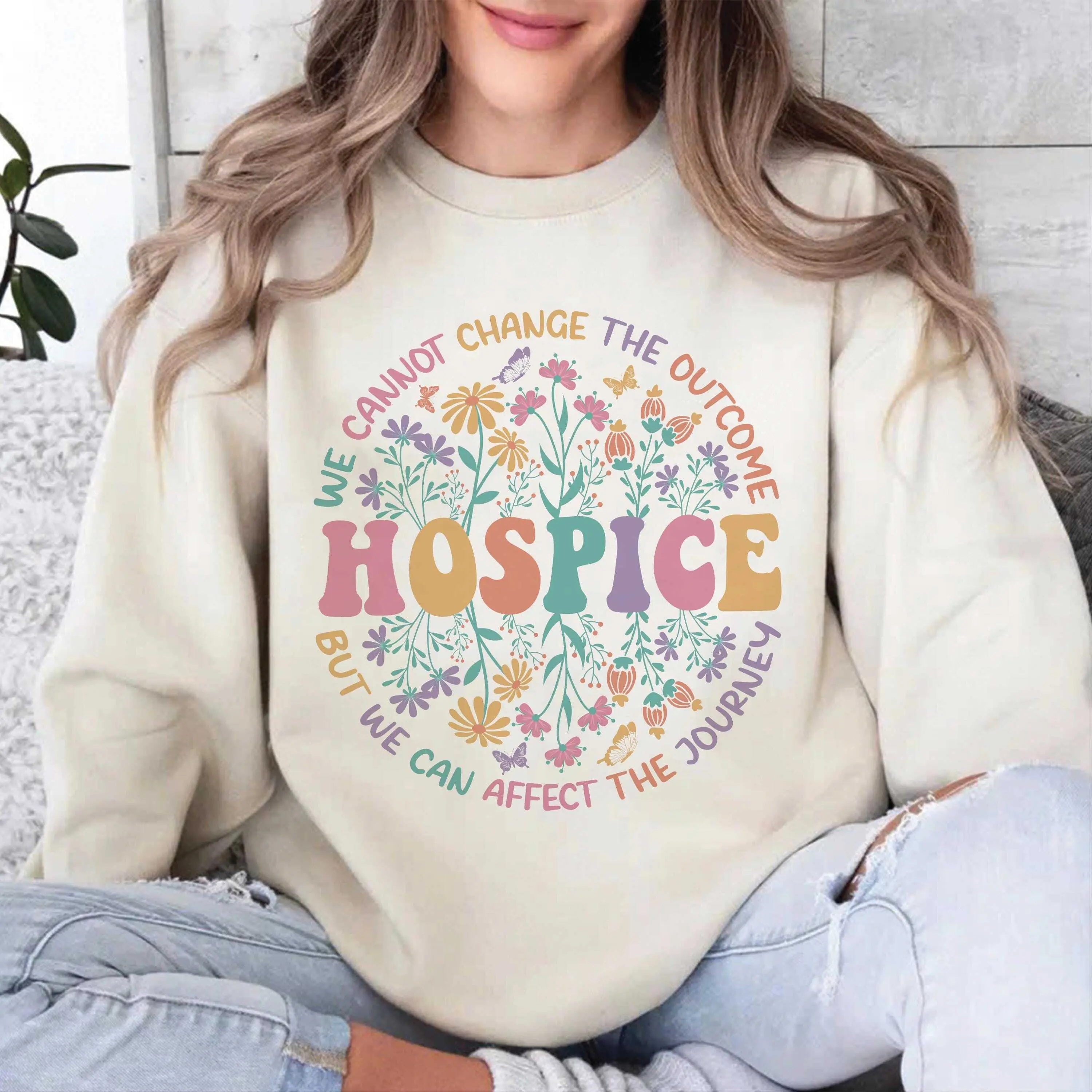 Hospice Care Nurse Short-sleeve T-SHIRT  / Sweatshirt, Hospice Nurse TShirt, Palliative Care tee, Hospice Aide Cotton Fabric