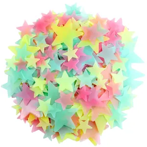 Star night glow stickers, fluorescent star stickers on walls and ceilings can be used as decorations for family bedrooms and rooms.