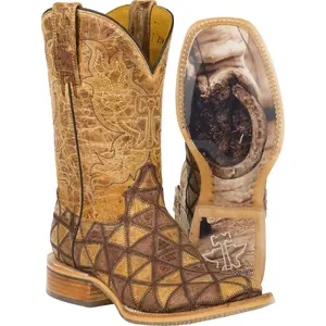 Tin Haul Women's Conquer The World Western Boot Broad Square Toe - 14-021-0007-1295