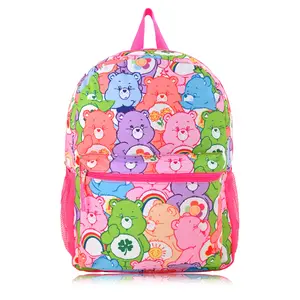 Fast Forward Care Bears Backpack for School - 16" Small Kids Bookbag Knapsack for Girls, Boys, Toddlers (Multicolor All Over Print)